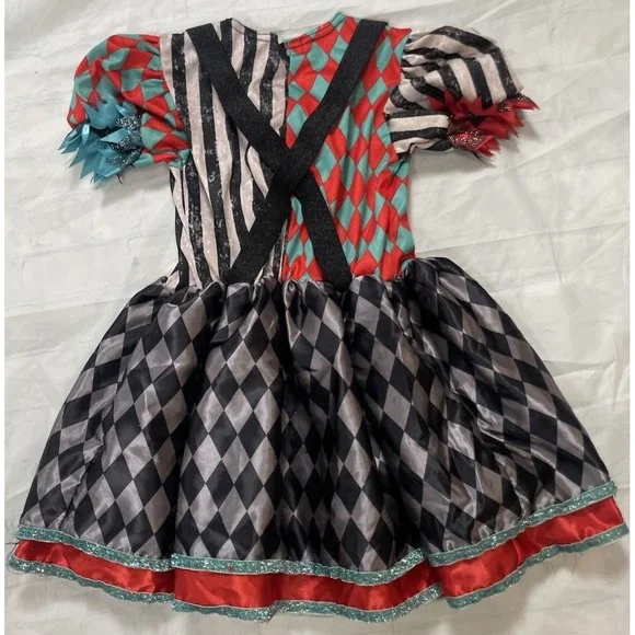 Spirit‎ Halloween Carnival Cuties Toddler Costume 5T-6T Black/Red Queen Clown - Picture 10 of 10